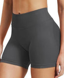 Shorts de verão femininos de cintura baixa, sem costura, shorts de academia, shorts de yoga, shorts de corrida e shorts de treino ciclismo de alta elasticidade