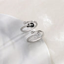 Anel de Guitarra com Nota Musical Joias Design Exclusivo Anéis Ajustáveis para Indicador Feminino Anel de Declaração