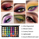 Paleta de Sombras com 40 Cores Glitter Fosco à Prova d'Água de Longa Duração