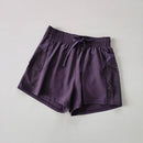 Shorts Feminino Cintura Alta Esporte Fitness 2 em 1 Secagem Rápida