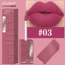 Batom gloss em tubo quadrado, 8 cores, aveludado mate, suave, fácil de aplicar, à prova d'água, volumizador tridimensional