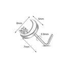 1PC Joia de Piercing de Nariz de Cobre para Mulheres Stud de Cristal com Flor, Olho, Opala, Coração e Lua Piercings Corporais