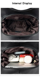 Bolsa Hobo com Alça Superior de Couro para Mulheres, Bolsas Femininas de Lazer, Bolsas de Ombro, Carteiras da Moda, Bolsas Vintage, Bolsa Tote de Grande Capacidade