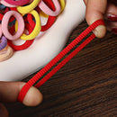 50/100 Peças de Elásticos de Cabelo para Crianças, Coloridos de Nylon