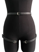 Arnês de perna Bandagem Liga sexy na coxa Cinto de arnês de quadril Cinto de espada gótica Roupas fetichistas BDSM Arreios eróticos adultos