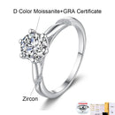 Anel de Diamante Moissanite COSYA 1/2/3CT Cor D Prata S925 Certificado de Laboratório Diamante Joia Fina Clássica
