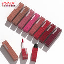 Batom gloss em tubo quadrado, 8 cores, aveludado mate, suave, fácil de aplicar, à prova d'água, volumizador tridimensional