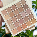 Paleta de 25 Sombras para Olhos - Acabamento matte e brilhante, à prova d'água, tons terrosos, crie maquiagem incrível para os olhos