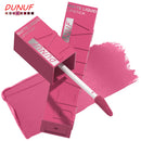 Batom gloss em tubo quadrado, 8 cores, aveludado mate, suave, fácil de aplicar, à prova d'água, volumizador tridimensional