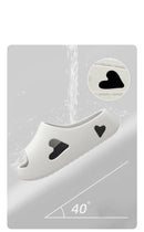 Chinelo Feminino Tipo Havaiana com Coração, Plataforma, Nuvem, Outdoor e Indoor, Sandália Macia de Verão, Rasteira