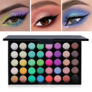 Paleta de Sombras com 40 Cores Glitter Fosco à Prova d'Água de Longa Duração
