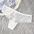 Tanga de Renda Sexy Feminina Calcinha Cintura Baixa Lingerie Transparente Feminina Recortada Calcinha Confortável com Elasticidade