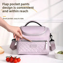 Bolsa Térmica Portátil Feminina com Espessamento Estilo Bento e Geladeira de Frio para Piqueniques ao Ar Livre