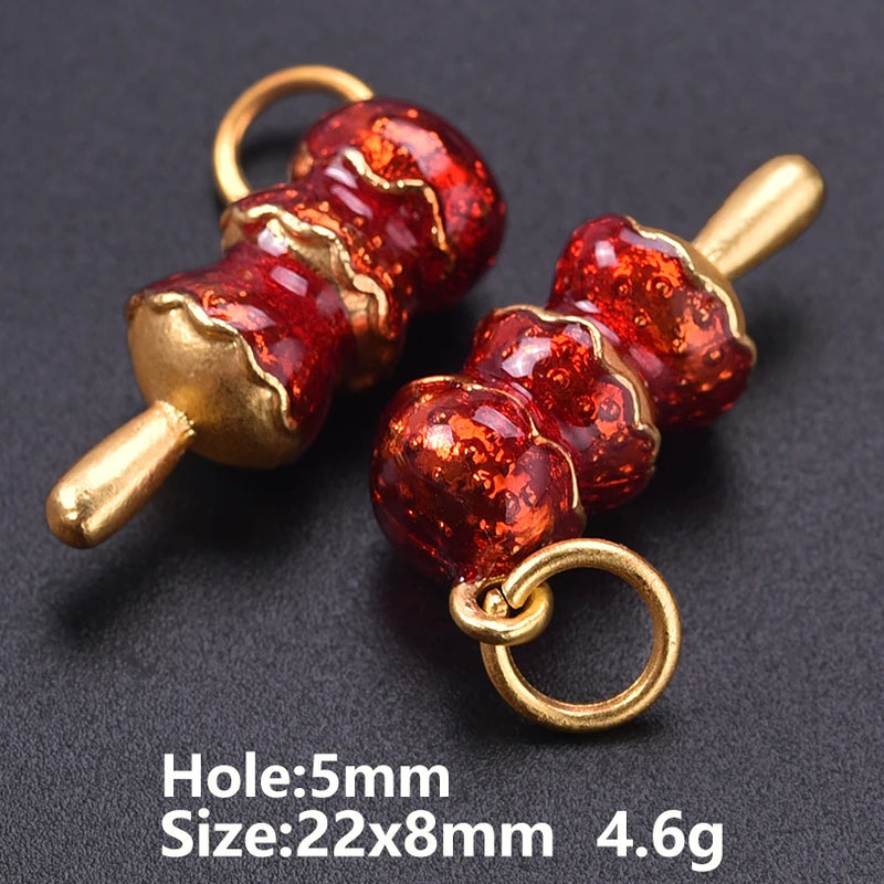 6/16 Peças Estilos Mistos Frutas Banana Morango Melancia Vegetais Repolho Cogumelo Cenoura Pingente Para Fazer Joias