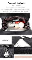 Bolsa Hobo com Alça Superior de Couro para Mulheres, Bolsas Femininas de Lazer, Bolsas de Ombro, Carteiras da Moda, Bolsas Vintage, Bolsa Tote de Grande Capacidade