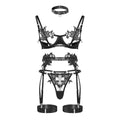 Conjunto Lingerie sensual sutiã aberta Roupa íntima transparente renda de luxo exóticos
