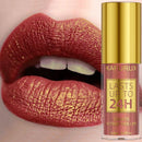 14 Cores Brilho Glitter Metálico Gloss Labial Brilhante de Longa Duração Batom Líquido à Prova d'Água Maquiagem Óleo Labial Tinta Labial