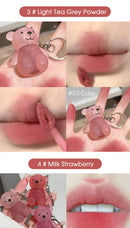 Batom Art Value Bear Velvet Lip Clay com Gloss Labial Sedoso Branco