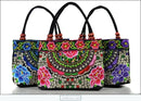 Bolsa de Ombro Feminina Bordada Pequenas Estilo Nacional Floral Bordado de Mão com Alça Superior Bordadas com Miçangas Bolsa com Aba