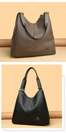 Bolsa Hobo com Alça Superior de Couro para Mulheres, Bolsas Femininas de Lazer, Bolsas de Ombro, Carteiras da Moda, Bolsas Vintage, Bolsa Tote de Grande Capacidade