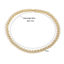 Colar de Cristal Trevo de Quatro Folhas, Pulseira de Luxo Feminina com Zircônia Brilhante, Joia de Presente de Alta Qualidade