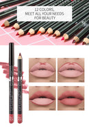 Batom Matte Lápis Delineador Labial Maquiagem À Prova D'Água Tinta Labial Sexy Batom Matte de Longa Duração Hidratante Caneta Delineador Labial 1 Peça