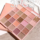 Paleta de sombra de olho com 25 cores, paleta leite com aveia, pó cintilante, lantejoulas de pérola, marrom alaranjado suave, sombra de olho acessível