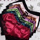 Roupa de dormir feminina Sexy de Renda Lingerie Sem Mangas Decote em V Babydoll Pijamas