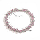 Colar de Cristal Trevo de Quatro Folhas, Pulseira de Luxo Feminina com Zircônia Brilhante, Joia de Presente de Alta Qualidade