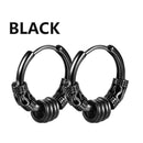1 Par de Brincos Punk de Aço Inoxidável,  Joias de Piercing Ear Vintage Hip Hop