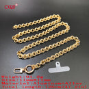 Cordão de Pescoço para Celular com Design Bisel de 120cm, Antiperda, Portátil, com Duplo Anel, Corrente de Alumínio para Celular, Acessórios, Presente para Uso ao Ar Livre