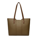 Bolsa de Cor Sólida para Mulheres Bolsas de Ombro de Designer Bolsa Transversal de Couro Macio de Luxo Bolsa Tote de Grande Capacidade Grandes