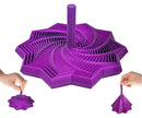 Estrela Sensory Antiestresse 3D Impressa, Alças de Fácil Pegada, Girador de Hexágono em Espiral para Estresse (Vermelho e Azul, 11,78 cm)