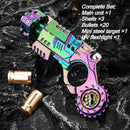Pistola de Brinquedo de Liga com Ejeção de Cartucho, Brinquedo Sensorial Antiestresse, Mini Pião Giratório de Dedo, Gadget de Mesa EDC