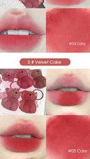 Batom Art Value Bear Velvet Lip Clay com Gloss Labial Sedoso Branco