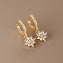 Brincos Longos com Duas Correntes e Pingente de Tassel  Aço Inoxidável Coreano com Zircônia, para Piercing