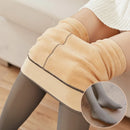 Meias polares grossas, leggings de inverno quentes, collants femininos forrados com lã, meias-calças efeito pele, calças de lã translúcidas falsas