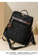 Mochila com Bordado Matelassê  Novo Estilo Coreano Versátil de Grande Capacidade, Bolsa de Ombro de Couro Resistente à Água