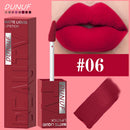 Batom gloss em tubo quadrado, 8 cores, aveludado mate, suave, fácil de aplicar, à prova d'água, volumizador tridimensional
