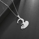 Colar de Casal com Gato de Estimação Carinhoso, Moda em Aço Inoxidável para Homens e Mulheres, Pingente de Melhor Amigo BFF, Joia Presente