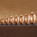 1 Par de Brincos de Aço Inoxidável com Pequeno Zircônia Cristal Brinco Fino de Helix Tragus Brincos de Cartilagem Joias para Piercing