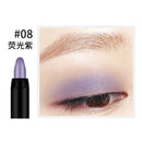 Caneta de maquiagem para olhos cor perolada, bastão iluminador, sombra rotativa, acabamento matte, à prova d'água, resistente ao suor, não borra facilmente, maquiagem colorida