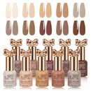 Conjunto de esmaltes em gel de 12ml Incluindo Kit de Esmaltes em Gel Vermelho, Rosa e Nude UV LED Removível para Casa DIY com Base e Top Coat