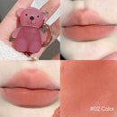 Batom Art Value Bear Velvet Lip Clay com Gloss Labial Sedoso Branco