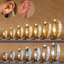 1 Par de Brincos de Aço Inoxidável com Pequeno Zircônia Cristal Brinco Fino de Helix Tragus Brincos de Cartilagem Joias para Piercing