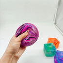 Cubo de Brinquedo Sensorial Macio e Pegajoso Needoh para Alívio de Estresse, Recheado com Bola de Gel Esticável Macia Ice blind box Slow Rebound