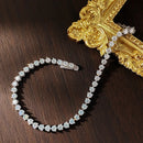 Pulseira KNOBSPIN 3 em Moissanita 3mm Certificada GRA Corrente de Pulseira de Diamante Pulseiras em Prata Esterlina s925