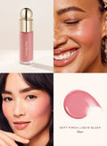 Blush Cremoso Maquiagem Matte Textura Perolada com Glitter Iluminador Brilho nutrir Gloss Labial