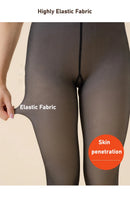 Meia-calça térmica feminina Leggings sexy translúcidas de lã Meias-calças justas de inverno Quentes Meias de veludo grosso Calças femininas Streetwear