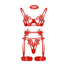 Conjunto Lingerie sensual sutiã aberta Roupa íntima transparente renda de luxo exóticos